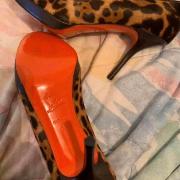 Nwt: Christian Louboutain prorata 90 leopard print size 37 - Picture 3 of 4